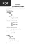 Oops Lab Manual