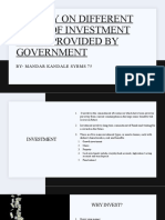 A Study On Different Types of Investment Plans Provided by Government