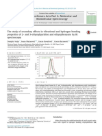 The study of secondary effects in vibrational and hydrogen bonding