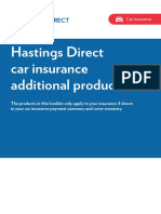 Hastings Direct car insurance additional products guide