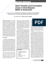 Análisis de la transferencia de metales e influencias correlacionadas en el bypass doble GMAW de aluminio