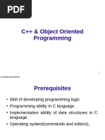 C++ & Object Oriented Programming: Dr. Alekha Kumar Mishra