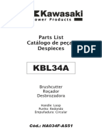 Parts list for brushcutter