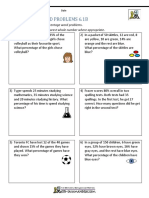 Percentage Word Problems 6.1B