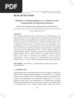 Research Paper Synthesis of Ethylenediamine in A Tubular Reactor: Experimental and Theoretical Kinetics