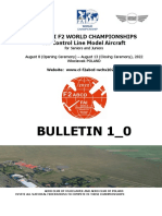 Bulletin 1 - 0: 2022 Fai F2 World Championships For Control Line Model Aircraft