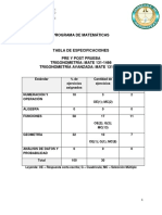 Planilla de Especificaciones Trigonometria