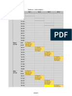 Schedule of English Language Classes for Medical Students