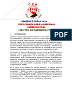 Convocatoria 2022 Elecciones Gobiernos Estudiantiles CEA San Francisco