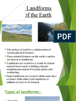 Major Landforms of The Earth