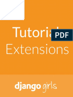 Django Girls Tutorial Extensions