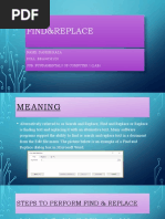 BBA Fundamentals of Computer. Find and Replace