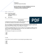 Purchase Committee Minutes and Recommendations For The Purchase of Red Cgi Sheets (5,000Pcs) To Manila Port, Philippines