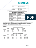 Certificate of Analysis: Anufacturer Ddress Egistration Ddress