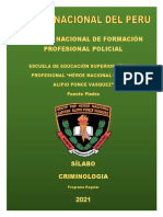 Silabo Criminologia Eestp PP PNP III Periodo Academico 1106 0