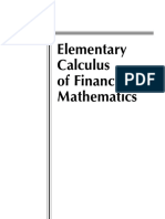 Elementary Calculus of Financial Mathematics (Monographs On Mathematical Modeling