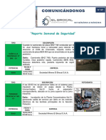 Reporte Semanal de Seguridad Sociedad Minera El Brocal S.A.A. 14 al 20 de Febrero