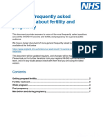 Covid-19 frequently asked questions about fertility and pregnancy