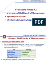 Fall 2019/20 - Lecture Notes # 2: - Brief History of 80x86 Family of Microprocessors