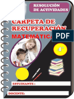 Carpeta Matemática 4° - 2021