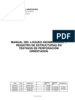 Manual Del Logueo Geomecánico y Registro de Estructuras en Testigos Orientados de Perforación