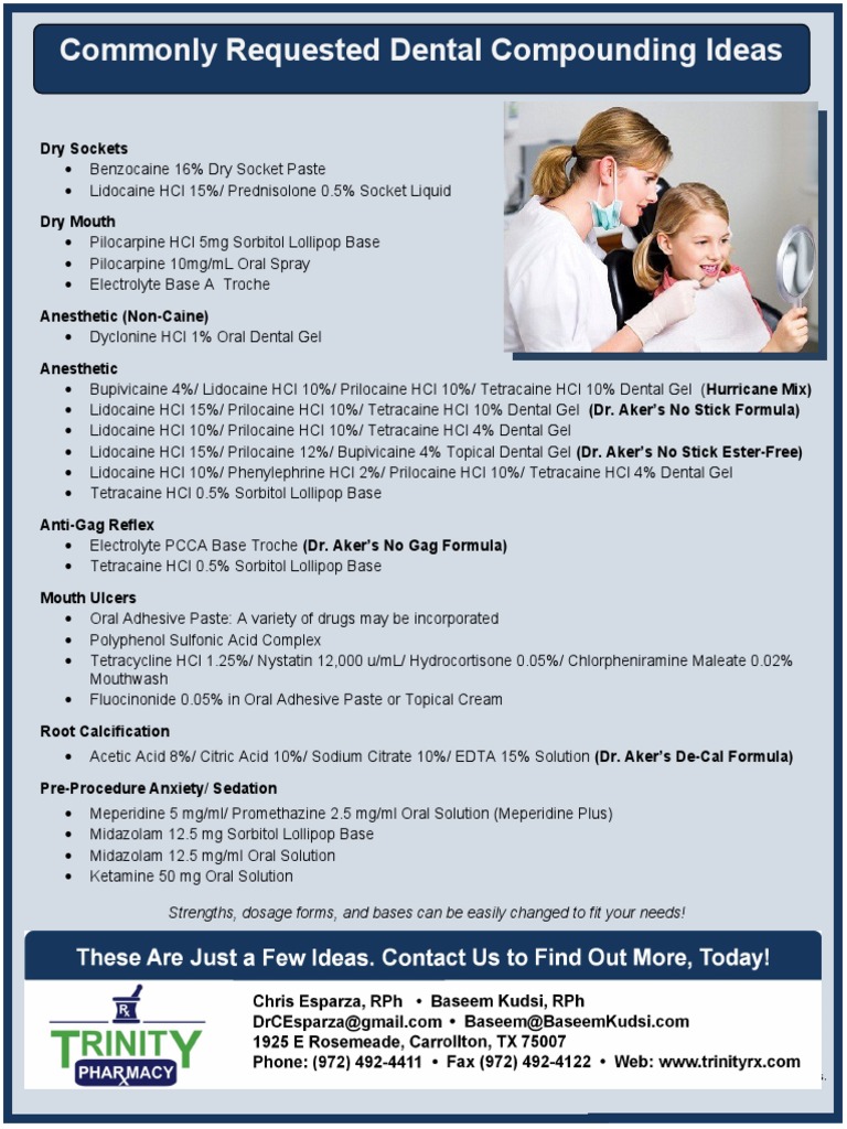 Dental Compounding Formulations Guide | PDF | Topical Medication | Medicine