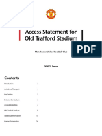 Access Statement For Old Trafford Stadium: Manchester United Football Club