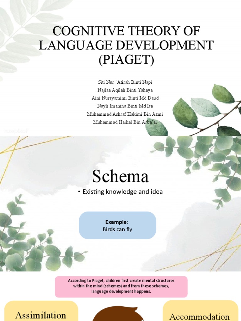 Cognitive Theory of Language Development PDF