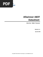 Allwinner A83T Datasheet: Octa-Core Tablet Processor