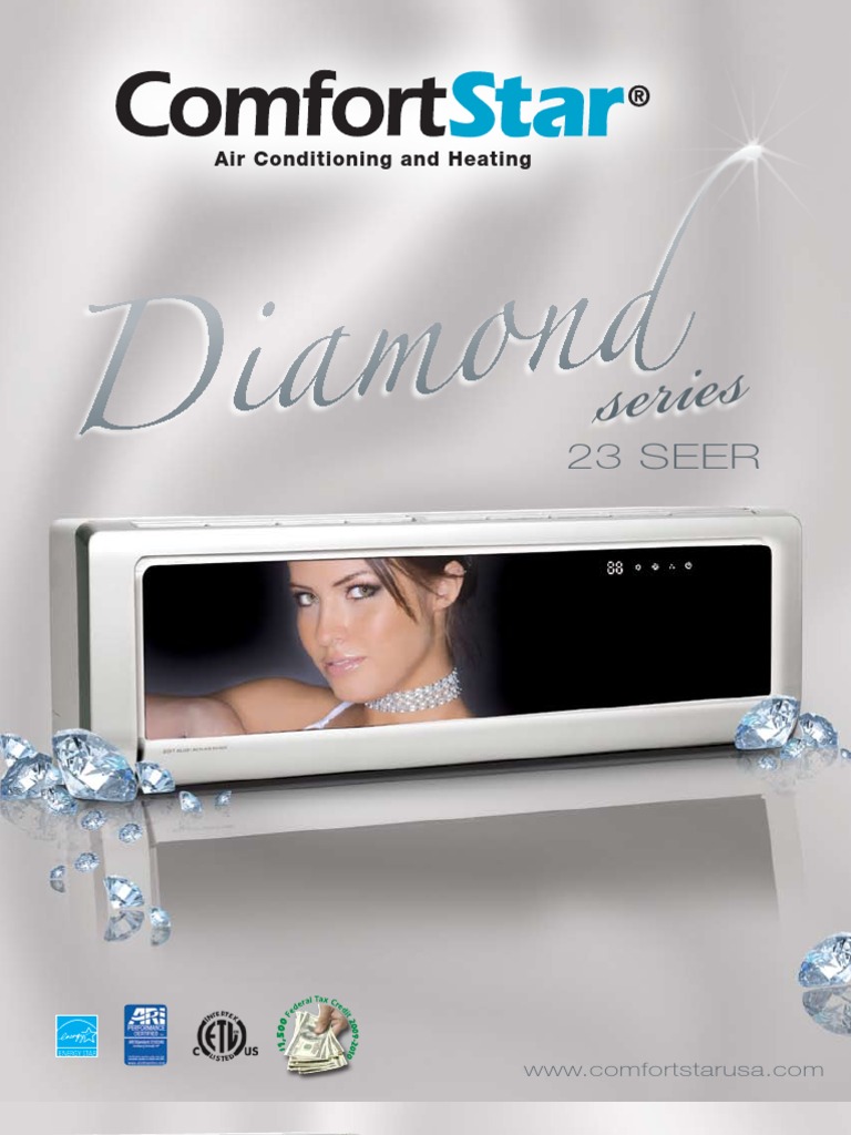 ComfortStar Diamond Series MiniSplit Systems Brochure | PDF | Air  Conditioning | Hvac