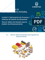 Matriz de Decisión para La Gestión de Almacenamiento