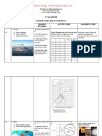 St. Camillus College of Manaoag Foundation, Inc.: 3 Quarter Course Outline in Science 9