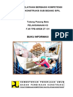 Materi Pelatihan Berbasis Kompetensi Bidang Konstruksi Sub Bidang Sipil