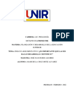 Tarea Ensayo Argumentativo Del Desarrollo Cientifico