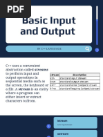 Basic Input-and-Output in C++ Programming