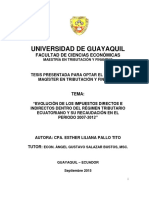 Evolución de Los Impuestos Directos e Indirectos Ecuador 2007 - 2012