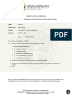 Certificación Electrónica: Información Al Trabajador Sobre Reclamación de Seguro Por Desempleo