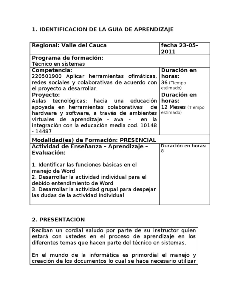 Ejercicios de Word para Secundaria | PDF | Microsoft Word | Aprendizaje