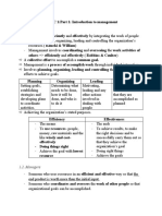 TOPIC 1:part 1: Introduction To Management