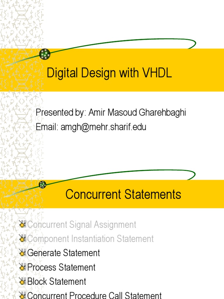 VHDL Digital Design Concepts Explained | PDF | Integer (Computer ...