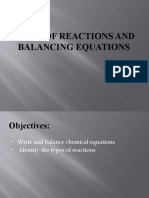 Types of Reactions and Balancing Equations