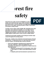 Forest fire safety tips
