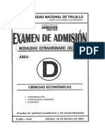 Excelencia D - EXAMEN EXTRAORDINARIO UNT 2022 - II