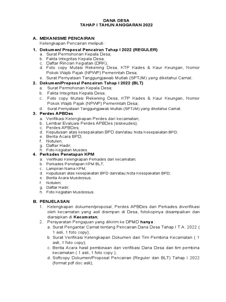 Mekanisme Pengajuan Dd 2022 Pdf