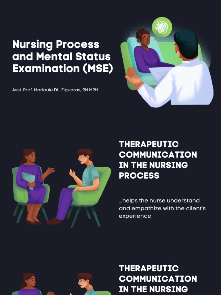 Nursing Process and Mental Status Examination (MSE) PDF Nursing