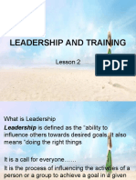 Lesson 2 Leadership and Training