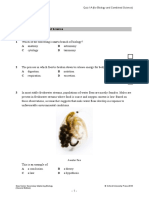 Quiz 1A: 1 A Anatomy B C Cytology D Taxonomy