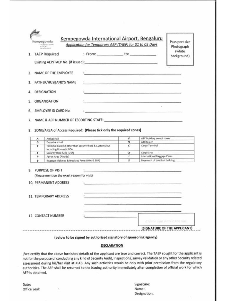 New AEP Form PDF