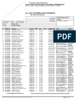 Official List of Enrolled Students: Ethc Cste - Btled He-1D