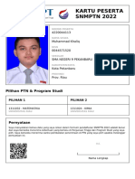 Kartu Peserta SNMPTN 2022: 4220044113 Muhammad Khaliq 0044571520 Sma Negeri 9 Pekanbaru Kota Pekanbaru Prov. Riau